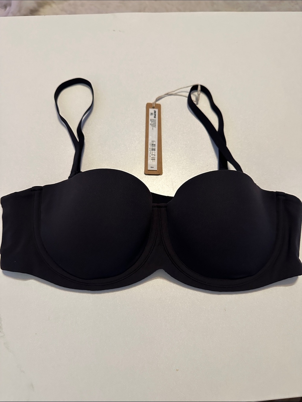 SKIMS Black Convertible Strap Bra with Removable Straps